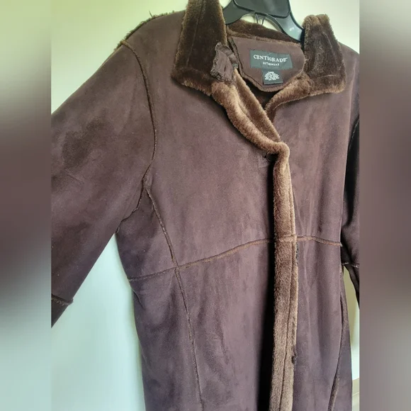 Centigrade Brown Teddy Jacket Plush Warmth - Picture 5 of 10